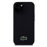 Lacoste Iconic Petit Pique Woven Logo MagSafe Zadní Kryt pro iPhone 15 Black