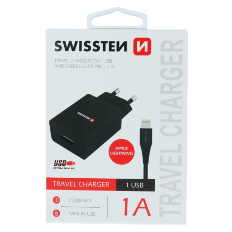 SÍŤ.1xUSB 1A POW.+KAB.USB/LIGHT.SWISSTEN