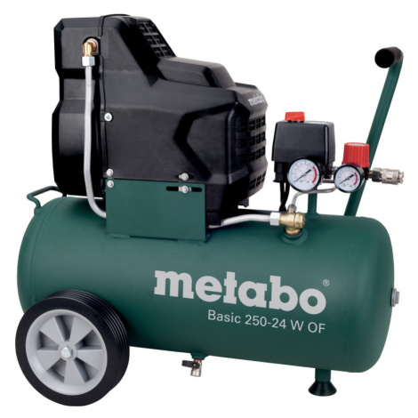 METABO Basic 250-24 W OF 1500W bezolejový pístový kompresor 24l