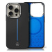 Pouzdro Pro Iphone 16 6.1 Mercedes Silicone Blue Stripe Magsafe Černé Case