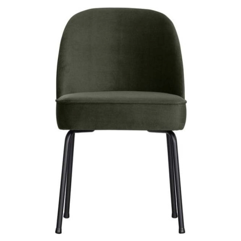 Tmavě zelené sametové jídelní židle v sadě 2 ks Vogue – BePureHome