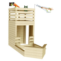 Dřevěný dětský domeček HACKER 133x315x228 cm