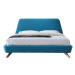 Signal Čalouněná postel GANT 160 x 200 cm barva tyrkysová
