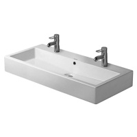 DURAVIT Vero Dvojumyvadlo nábytkové 100x47 cm, s přepadem, 2 otvory pro baterie, bílá 0454100026