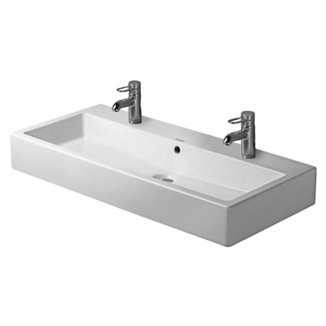 DURAVIT Vero Dvojumyvadlo nábytkové 100x47 cm, s přepadem, 2 otvory pro baterie, bílá 0454100026