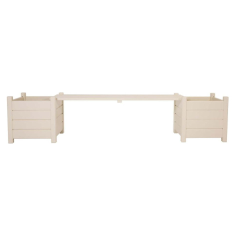 Bílá dřevěná zahradní lavice – Esschert Design