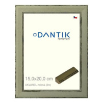 DANTIK rámeček 15 × 20, AKVAREL zelený sklo čiré