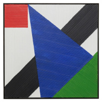 KARE Design Obraz na plátně Art Triangles - modrý, 100x100cm