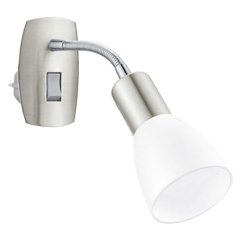 Eglo 902367 - Nástěnná lampička do zásuvky DAKAR 3 1xE14/5W/230V matný chrom 902367