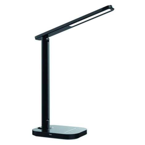 LED Stmívatelná dotyková stolní lampa s USB konektorem KIARA LED/7W/230V černá Donoci