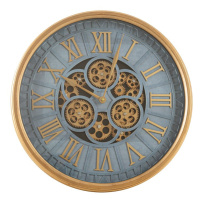 ArtFir Dekorativní hodiny 53 | modrá/zlatá 51 cm