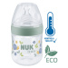 NUK Láhev kojenecká For Nature s kontrolou teploty, zelená 150 ml