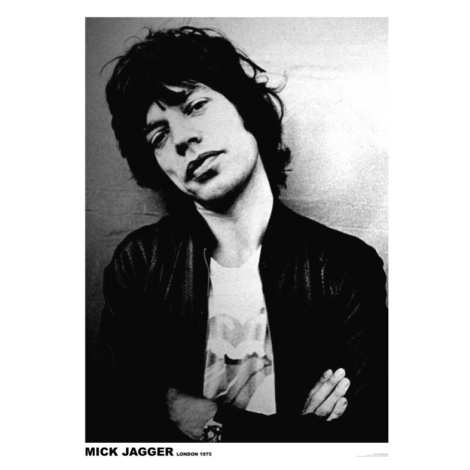 Plakát, Obraz - Mick Jagger - London 1975, 59.4x84.1 cm