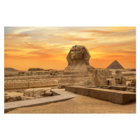 Fotografie Landscape with Egyptian pyramids, Great Sphinx, Pavel Muravev, 40 × 26.7 cm