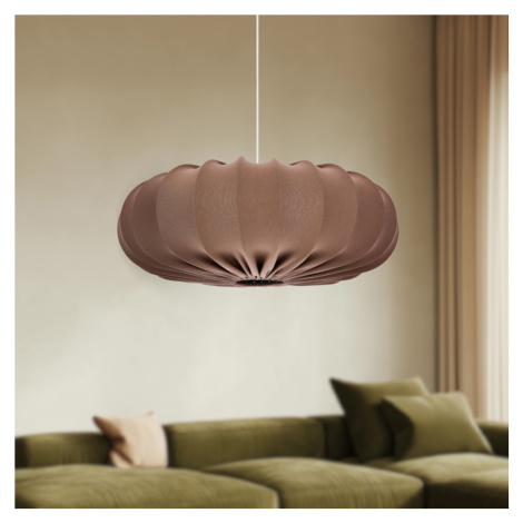 Skandinávská závěsná lampa CAFEE' - s moka hnědým stínidlem 66 cm - moderní stropní osvětlení do CANDELLUX