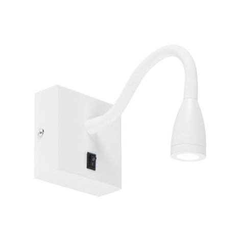 Moderní flexibilní nástěnná lampa bílá LED - Flex QAZQA