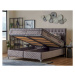 Čalouněná postel DELUXE - šedá 180 × 200 cm