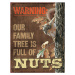 Plechová cedule Family Tree - Nuts, 32x41 cm