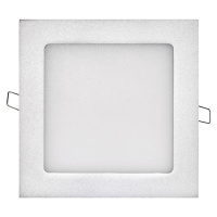 LED podhledové svítidlo PROFI stříbrné, 17 x 17 cm, 12,5 W, neutrální bílá