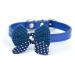 Vsepropejska Fashion obojek s motýlkem | 18 - 36 cm Barva: Tmavě-modrá, Obvod krku: 27 - 36 cm
