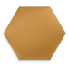 Čalouněný nástěnný panel HEXAGON 30x26 cm mustard/hořčicová MyBestHome