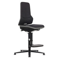 bimos Průmyslová otočná židle NEON ESD, patky, stupínek pro nohy, synchronní mechanika, látka, š