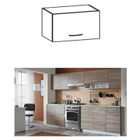 Skříňka do kuchyně CYRA NEW G0-50, horní, dub sonoma / bílá