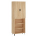 vidaXL Skříň highboard dub sonoma 69,5 x 34 x 180 cm kompozitní dřevo