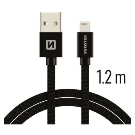 SWISSTEN Kabel USB Lightning textilní 1,2 m 3A
