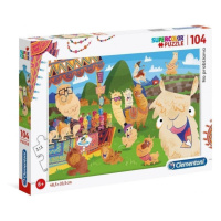 Clementoni: Puzzle 104 ks - No Probllama - veselá lama