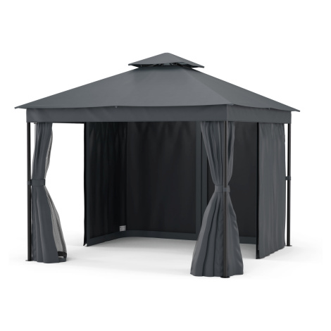 Blumfeldt Altán Mondo Dual 3x3 s dvojitou střechou a sítí proti hmyzu