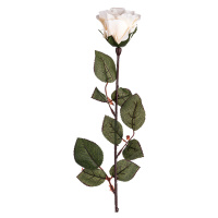 Umělá květina Růže velkokvětá 72 cm, bílá