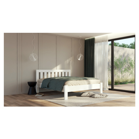 Postel Purtex Rebeca Rozměr: 200x200 cm, Materiál: Buk, Moření: Bílá