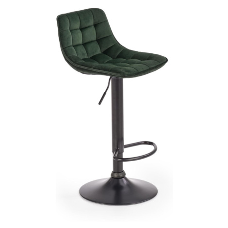 Barová židle ZINVARI, tmavě zelená Halmar