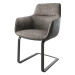 DELIFE Jídelní židle Pejo-Flex antracitová vintage konzolová podnož plochý černý