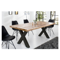 Estila Industriální jídelní stůl Steele Craft z mangového dřeva a nohama z kovu 200cm