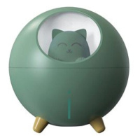 DIFÚ Cat-1 roztomilý zvlhčovač vzduchu s aroma difuzérem - Barva: Zelená