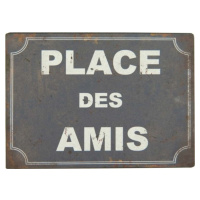 Kovová cedule 21x15 cm Place des Amis – Antic Line