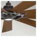 KICHLER Stropní ventilátor LED Gentry 85 tmavý ořech/bílá