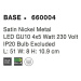 Nova Luce Moderní stropní lišta Base se čtyřmi nastavitelnými spoty - 4 x 50 W, nikl NV 660004