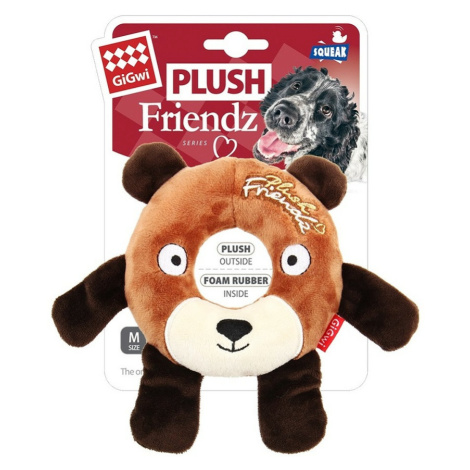 GiGwi art. 6239 Plush Friendz medvěd s gum. kroužkem