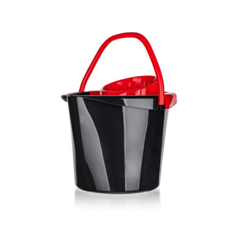 Úklidový kbelík se ždímačem Eco 14 l, černá/červená Asko