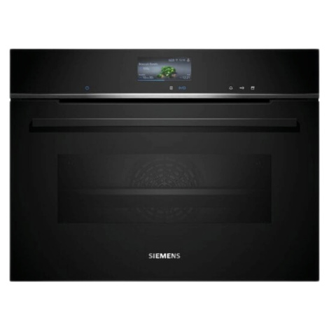 Siemens iQ700 Vestavná kompaktní kombinovaná parní trouba 60 x 45 cm Černá CS736G1B1