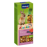 Vitakraft krekry pro zakrslé králíky s lesními plody a bezinkami 2 × 2 ks
