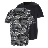 PARKSIDE® Pánské triko, 2 kusy (adult#male#ne, S (44/46), černá/vzorovaná)