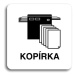 Accept Piktogram "kopírka" (80 × 80 mm) (bílá tabulka - černý tisk bez rámečku)
