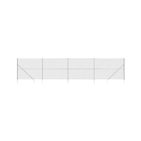 SHUMEE Drátěné pletivo s kotevními hroty 1,8 × 10 m stříbrné