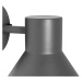 Průmyslové venkovní nástěnné svítidlo tmavě šedý kužel IP44 - Natas