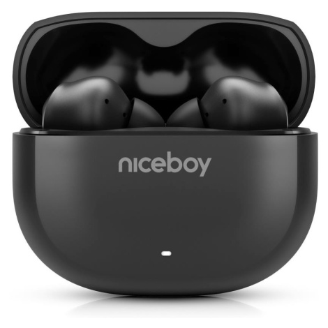 Niceboy Pins 4 - Bezdrátová sluchátka s ANC 400 mAh + 2x 50 mAh IPX4 černá pins-4-black