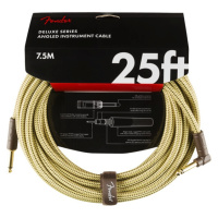 Fender Deluxe Series 25' Instrument Cable Tweed Angled